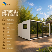 Cabane Apple Extensible Préfabriquée avec Conception d'Extension Coulissante, Modules de Glamping en Forme de Pomme pour Camping, Complexes Hôteliers et Hôtels