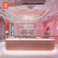 Comptoir de présentation de bijoux modulaire professionnel en verre trempé, vitrine de boutique de bijoux, comptoir de présentation
