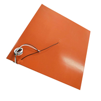 Couverture chauffante électrique flexible en silicone orange, tension personnalisable 0-250V, température de fonctionnement 0-250°C, câble L1000mm, économie d'énergie