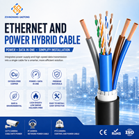 Câble hybride Ethernet et alimentation Cat6 23AWG avec alimentation pour caméra CCTV, câble avec alimentation et câble d'alimentation réseau pour caméra IP