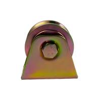 Roue à rouleaux de porte coulissante à Double roulement robuste avec vis à roulement amovible en métal U V Y rainure porte et fenêtres rouleau coulissant