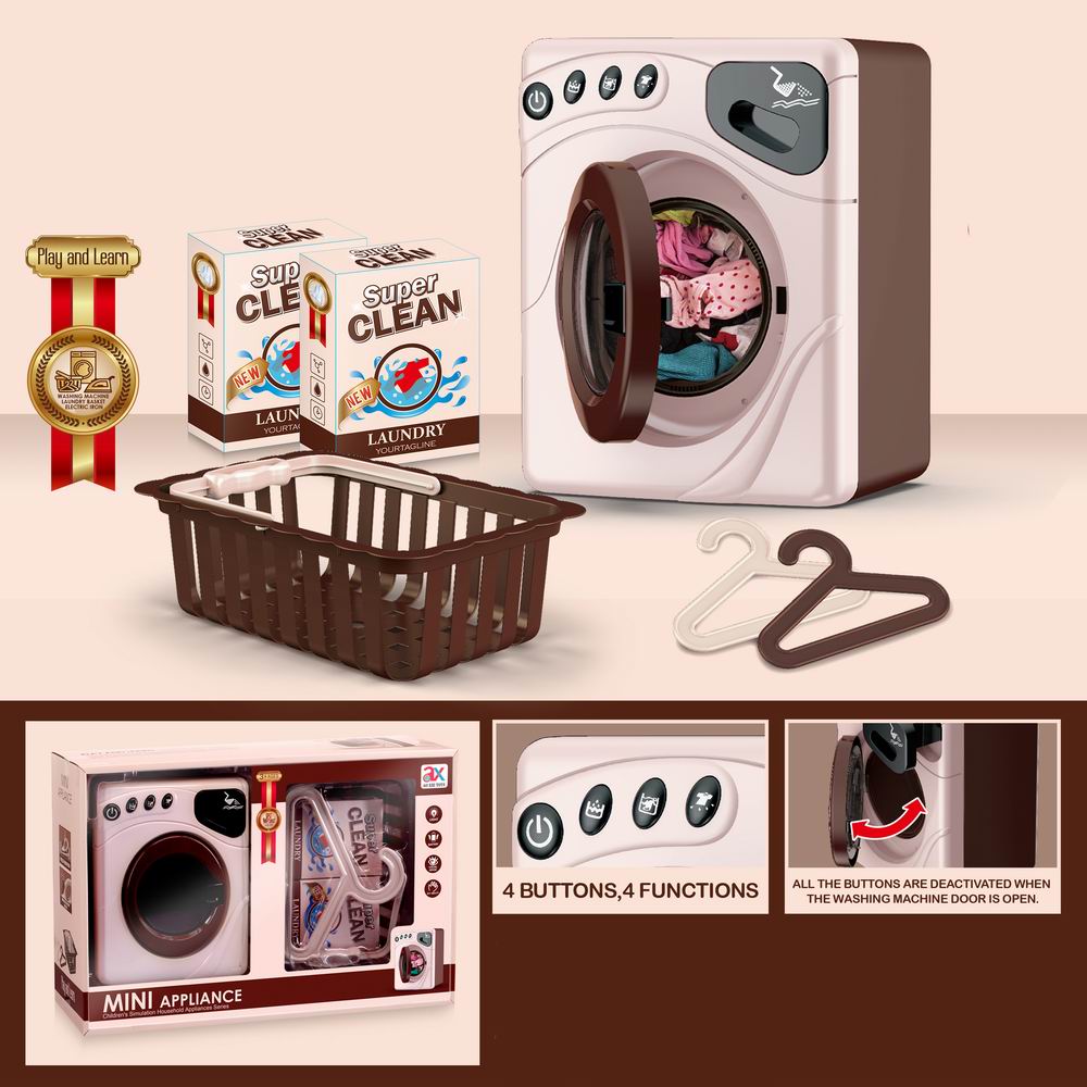 Mini Electric Washing Machine Toy for Kids Hot Sale