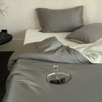 Ensemble de literie en lyocell antibactérien et écologique, fibres naturelles saines, ensemble de housse de couette et de draps 4 pièces pour la maison, l'hôtel et la chambre à coucher