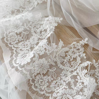 Mode Magnifique Dernière Broderie Cordon Galon Dentelle Guipure Tissu Dentelle de Chantilly Française pour Vêtements de Mariage