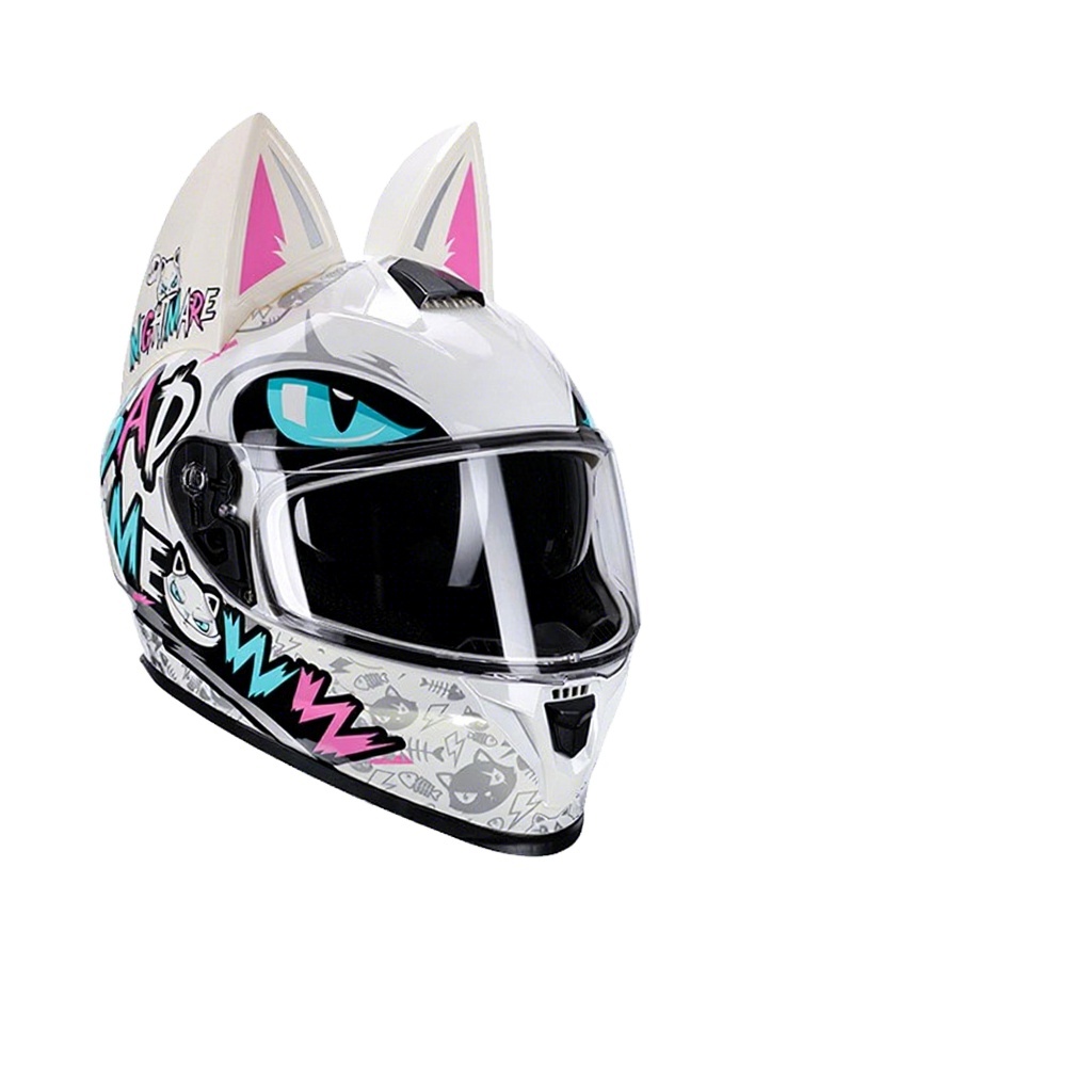 custom hello kitty motorcycle helmets Personalized Fluffy Cover, Modular Motocross Helmets Cover for Most Full Face Helmets, Men Women Funny Christmas Cartoon Plush Gear and Gifts (Helmet Not Included)-A : Everything Else XL Handcrafted Hello Kitty Motorcycle