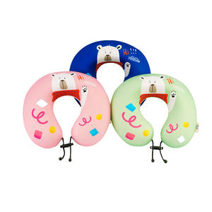 Almohada de Viaje en Forma de U Ysidan, Espuma Viscoelástica, Soporte Cervical para Adultos, Diseño Animal, 30x30 cm - Product Image 1