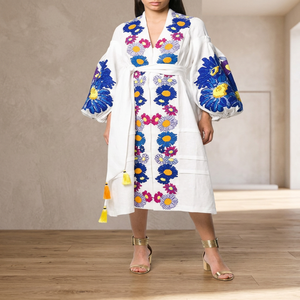 New Dubai Kaftan <b>Abaya</b> Muslim Arabic Islamic Long Sleeve White Spandex/Elastane 2022 Style Casual <b>Dress</b> - Product Image 3