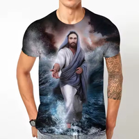 T-shirts Jésus-Christ en gros pour hommes et femmes, décontractés, streetwear d'été, t-shirts oversize à séchage rapide pour hommes, vêtements hip-hop, hauts et t-shirts