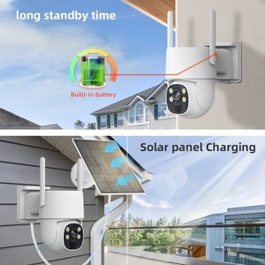 Không dây năng lượng mặt trời Powered 4MP Wifi PTZ ngoài trời an ninh máy ảnh LCD NVR Hệ thống pin hoạt động đầy đủ màu sắc tầm nhìn ban đêm - Product Image 2