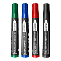 Stylo marqueur à base d'huile en noir bleu rouge vert pour logo personnalisé encre permanente pour fournitures de bureau scolaire