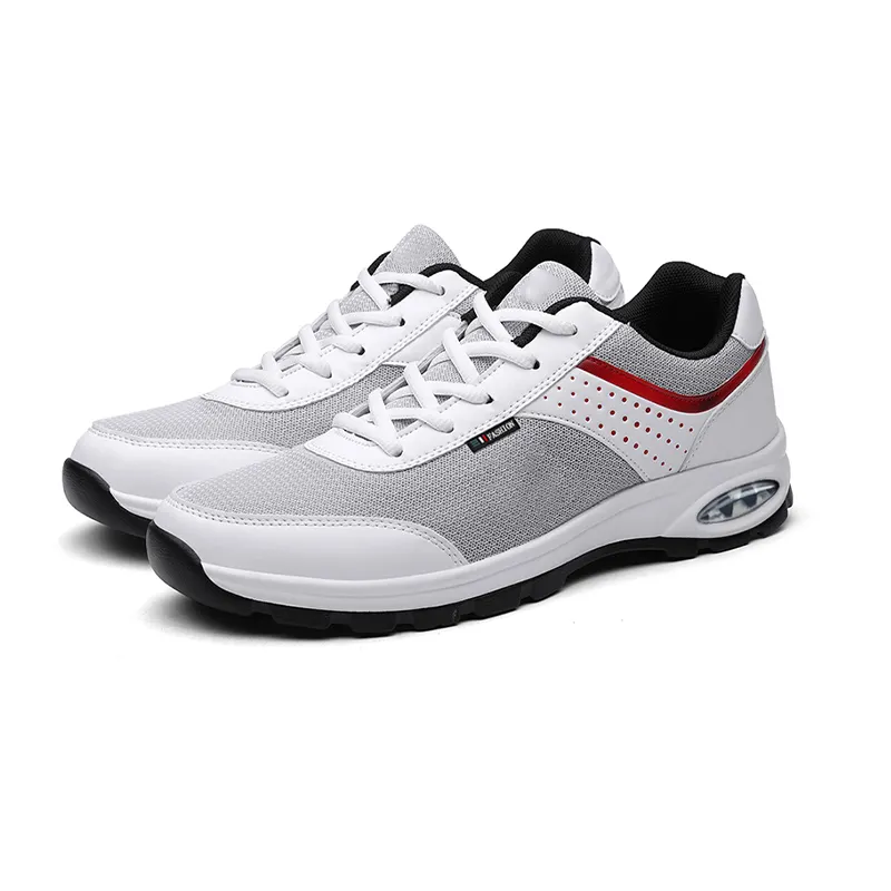New air cushion white men's Korean style breathable shoes mesh casual sports shoes