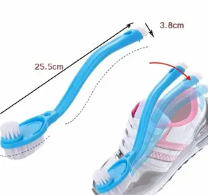 Double Shoes Brush Long Handle Cleaner Brush Washing Toilet Lavabo Pot Dishes Home Cleaning tools Sneakers Shoe Cleaning Brush