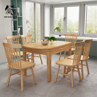 Table à manger extensible de luxe en bois écologique, personnalisable, petit MOQ, excellent prix, pour écoles et cuisines – Vendeur direct usine Chine