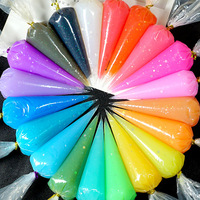 Nouvelle Glaçure Crème Scintillante en Cristal Coloré en Sachet 50g pour Coque de Téléphone DIY, Décoration de Tasse, Boîte à Maquillage, Accessoires de Colle Crème en Résine DIY