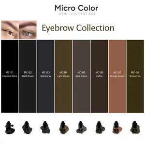 Nouvelle génération Micro couleur ensemble 95% rétention de couleur Pigment de maquillage Permanent formule optimisée encre PMU pour Lip Blush Machine