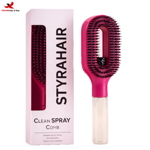 Cepillo Masajeador Iónico Ovalado de Nylon para Desenredar el Cabello con Pulverizador, Cuidado Capilar sin Esfuerzo, GZ RTS, Venta al por Mayor, Pedido Mixto a Granel - Product Image 1