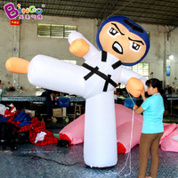Figurine gonflable géante de dessin animé personnalisée, personnage de karaté, homme, publicité, garçon de taekwondo gonflable pour la décoration publicitaire