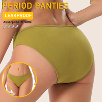 Culotte de période 4 couches SANS PFAS Sous-vêtements menstruels jetables étanches Maillot de bain Culotte de période de natation pour femmes