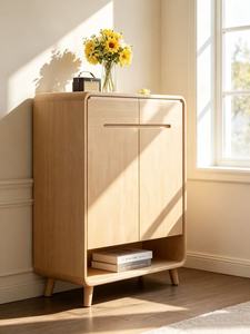 Meuble de rangement en bois moderne avec étagère ouverte, style scandinave, meuble de salon, design autoportant - Product Image 4