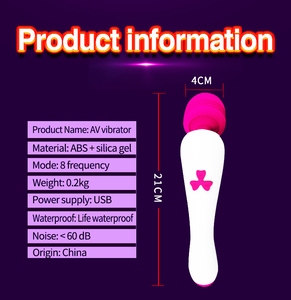 ไวเบรเตอร์ซิลิโคนขายดี AV Stick 36 ระดับความถี่ ชาร์จ USB กันน้ำ IPX6 หัวนวดกระตุ้นคลิตอริส ไฟเรนโบว์ สำหรับผู้ใหญ่ - Product Image 1