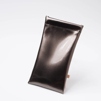 Étui de rangement rectangulaire en similicuir nacré pour lunettes, résistant à la pression, étui portable pour lunettes de soleil avec fermeture automatique à clip à ressort