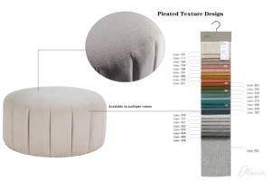 Pouf CARLFORD Moderno e Resistente in Lana Bianco Riso, Sgabello Decorativo in Tessuto per Camera da Letto, Soggiorno, Appartamento e Hotel - Product Image 3