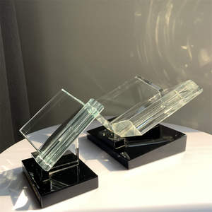 ADL K9 Trophée en Verre Cristal en Forme de <span class=keywords><strong>Livre</strong></span> Clair Personnalisable Mots Gravés Décoration Maison Amour Romantique Thème Souvenir Cadeaux - Product Image 4