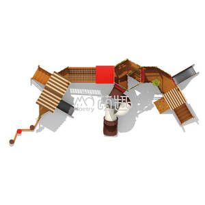 Moetry Montessori parque infantil Natural Manzano temática niños al aire libre Juegos de madera con puente para guarderí<span class=keywords><strong>a</strong></span> - Product Image 2