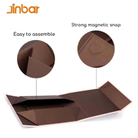 Boîte cadeau magnétique personnalisée Jinbar pour chocolat, carton imprimé à feuille d'or, emballage en forme personnalisée pour boîtes de costumes