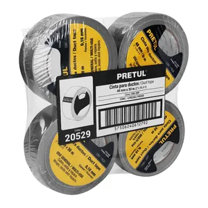 Ruban adhésif industriel Pretul 30m x 48mm, épaisseur 0,16mm, support en tissu de feuille d'aluminium, adhésif en caoutchouc, imperméable, simple face - Product Image 5