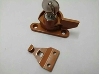 Cerradura Moderna de Aleación de Zinc con Llave para Ventana en Forma de Media Luna, Varios Colores Disponibles, Pestillo de Seguridad para Ventanas de UPVC, Herraje de Bloqueo para Guillotinas