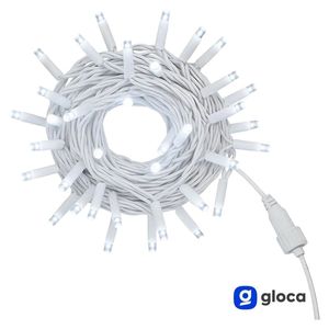 Guirnalda de Luces Gloca de 100 LED, 10 Metros, Cable Blanco, IP65 Impermeable, Luces de Navidad para Exteriores - Product Image 3