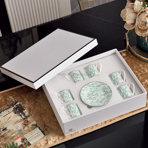 High Quality Luxury Gold-Rimmed Porcelain Enameled <b>Dinnerware</b> <b>Set</b>-<b>6</b>-Piece Tableware Gift <b>Set</b> Customizable - Product Image 4