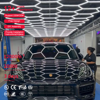 Lumières LED hexagonales personnalisées pour le detailing automobile, éclairage professionnel pour atelier de garage, plafond