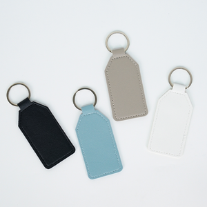 批发 PU 皮革钥匙扣定制雕刻真皮钥匙圈支架带定制徽标 - Product Image 5