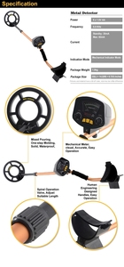 Rilevatore di <span class=keywords><strong>Metalli</strong></span> per Hobby MD-3009II, Macchina per Ricerca Oro e <span class=keywords><strong>Metalli</strong></span>, 3,5 KG - Product Image 4