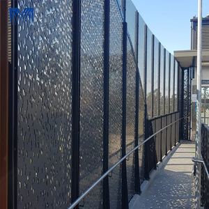 Mur-<span class=keywords><strong>rideau</strong></span> en aluminium perforé au laser, à assemblage modulaire, ignifuge, en métal, design moderne personnalisé - Product Image 6