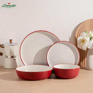 สต็อก! ชุดอาหารค่ำพอร์ซเลนเคลือบเงาแบบโมเดิร์นรักษ์โลก LOMATO LM-CCCP 4 ชิ้น ชุดจานเซรามิกทนทานสำหรับงานจัดเลี้ยงระดับพรีเมียม - Product Image 1