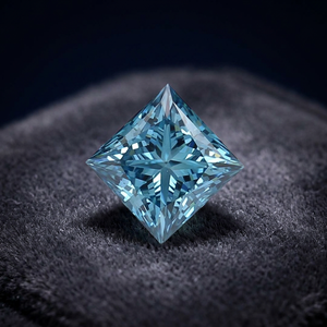 Diamant bleu de taille princesse cultivé en laboratoire IGI, diamant non monté, couleur fantaisie, excellente taille pour la fabrication de bijoux - Product Image 3