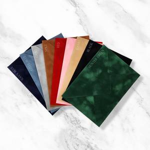 ซองจดหมายอะคริลิคฝาพับ A7ยูโรสำหรับงานแต่งงานซองกำมะหยี่สีแดงหรูหราประทับตราขี้ผึ้งสำหรับวันวาเลนไทน์ซองกำมะหยี่สีแดงด้านในสไตล์เพลง - Product Image 4