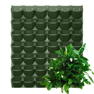 Vertical Garden Wall Self Watering Hydroponics Grow System Flower Modern Plastic Planter For Plants Plastic Pot