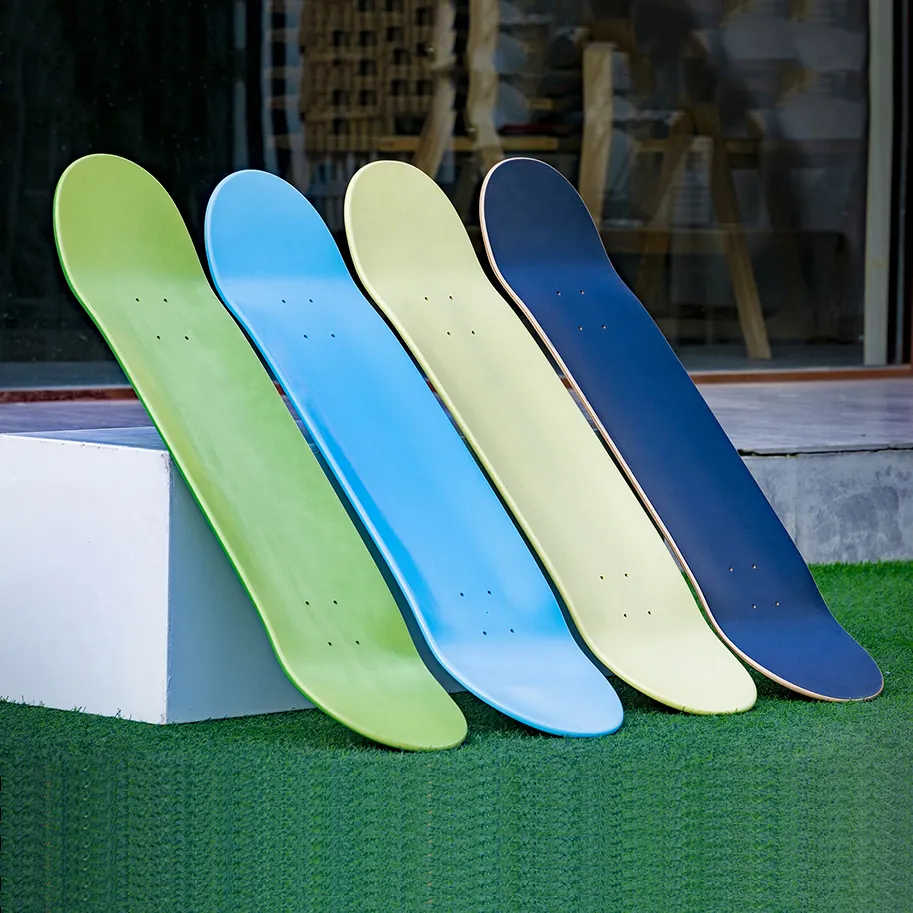 Skateboard profesional dek kustom Skateboard Rocker ganda dek papan Skate pabrik grosir Skateboard