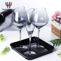 Verres à vin rouge et blanc en cristal de 500ml/17oz faits à la main grand gobelet coloré incliné pour les mariages de fête