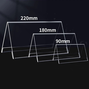 Tam Giác <span class=keywords><strong>V</strong></span> Shape Counter Top Rõ Ràng Acrylic Đăng Chủ Giấy Tag Chủ <span class=keywords><strong>V</strong></span>ới Double Side Hiển Thị Cho Kệ - Product Image 6
