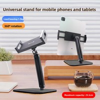 Support de téléphone pliable à 2 sections, portable pour bureau, rotation à 360°, support de tablette et de téléphone de 1,5 kg pour diffusion en direct, vente en gros OEM