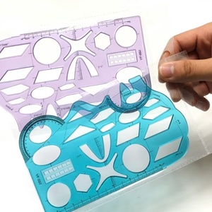 Regla de Plantilla para Dibujo Geométrico, Juguete Educativo para Niños, Regla Funcional de Plástico OEM - Product Image 3