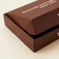 Boîte d'emballage en papier pliable personnalisée pour brownies, gâteaux, biscuits, pains, donuts et produits de boulangerie, de qualité alimentaire, recyclable et imprimée, vente en gros