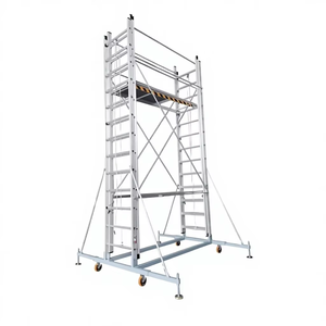 Échafaudage télescopique en aluminium 230 kg 3,3 m 4,4 m 5,5 m 6,1 m 8,2 m Plateforme de travail Échafaudage industriel léger pliable - Product Image 1