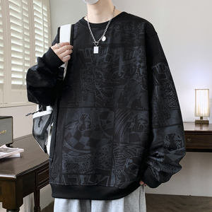 Suéter de Terciopelo para Hombre, Diseño 2025, Otoño, Talla Grande, Color Sólido, Corte Regular, Informal, Cómodo y Transpirable, ODM - Product Image 2