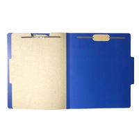 Dossiers de documents en papier bleu de taille personnalisée avec logo personnalisé pour l'école et le bureau